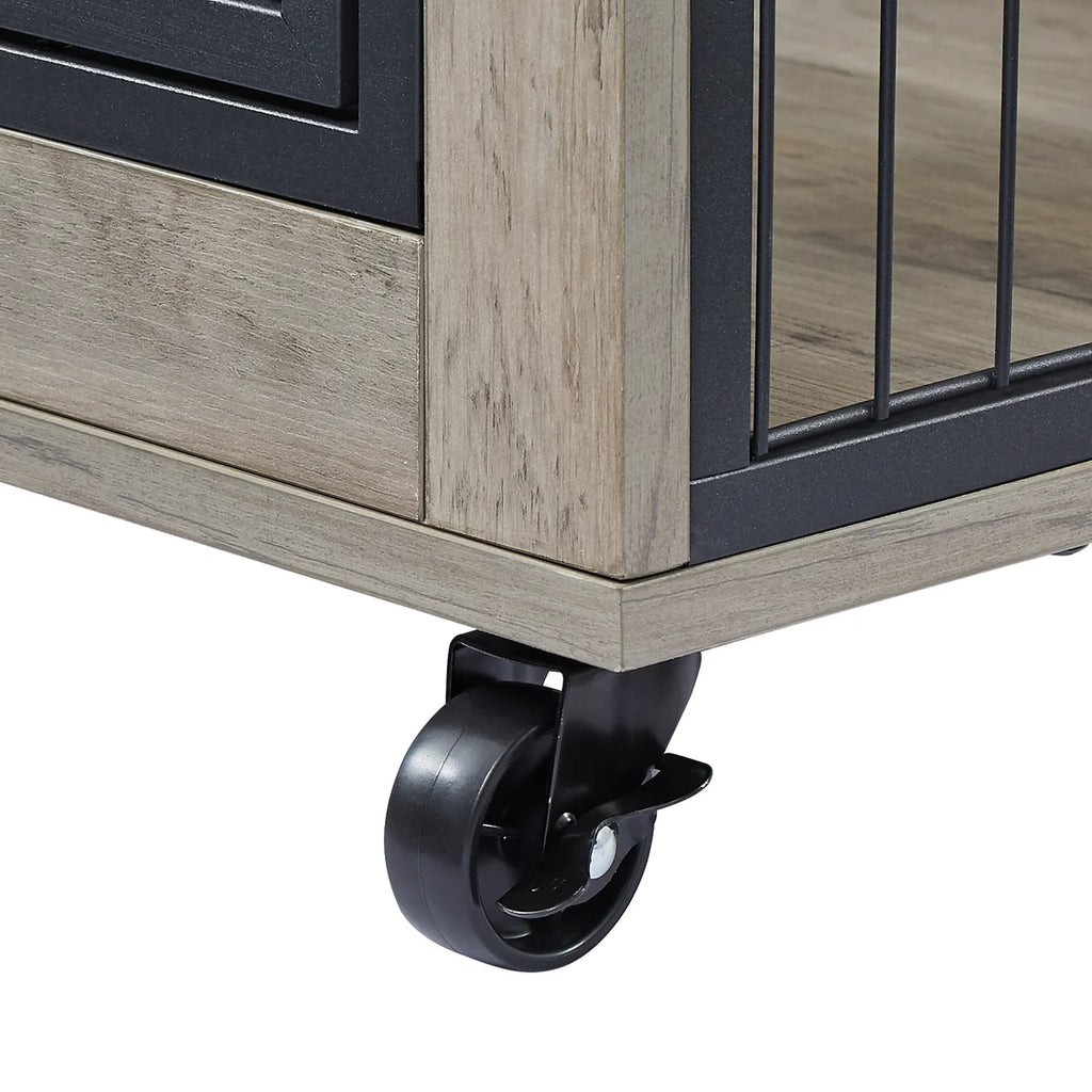 The Grey Dog Crate On Wheels