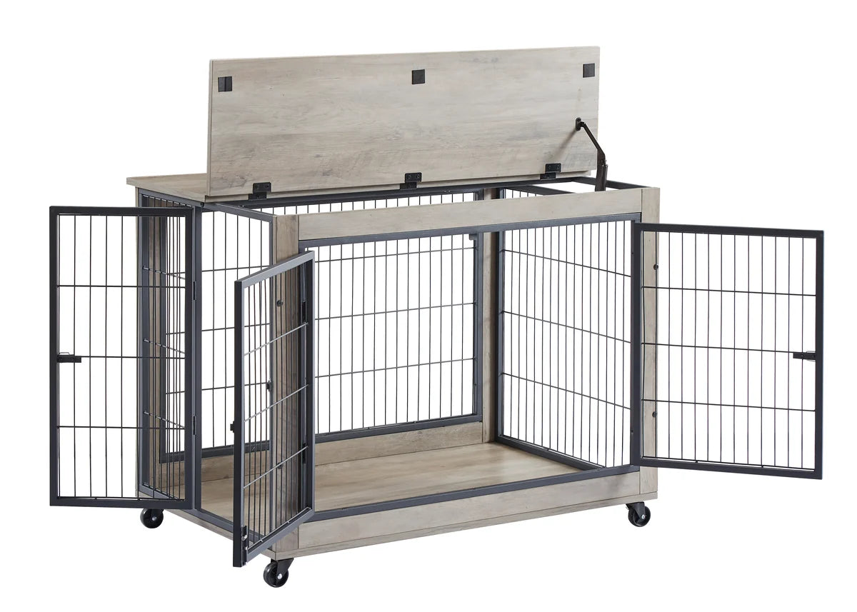 The Grey Dog Crate On Wheels