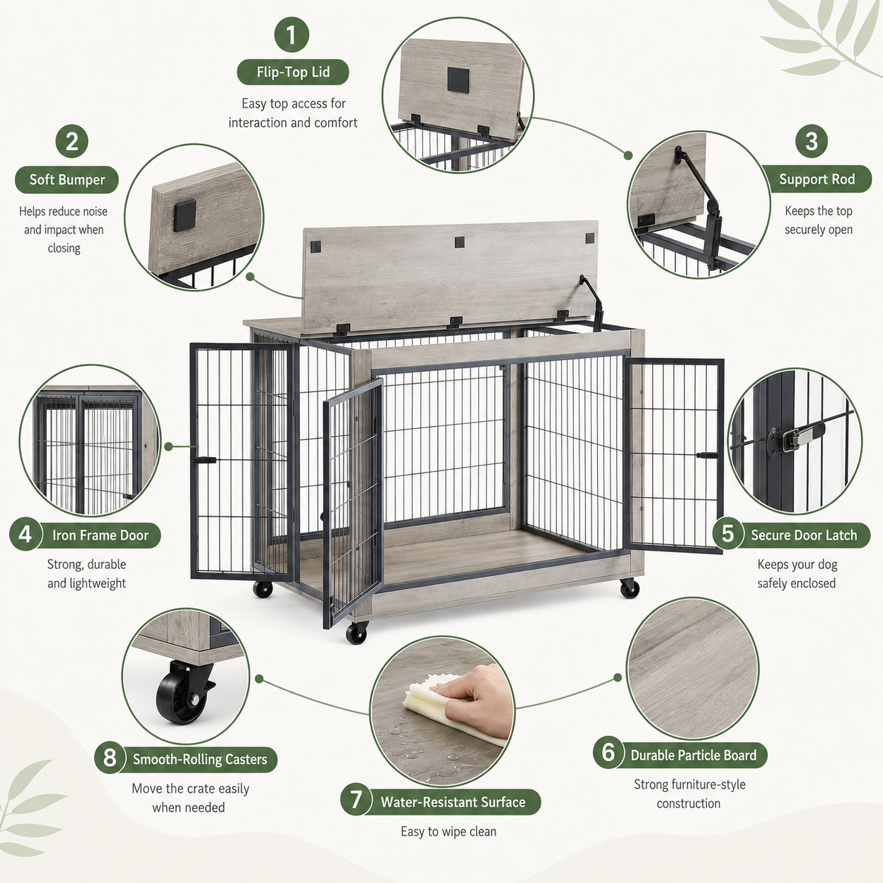The Grey Dog Crate On Wheels